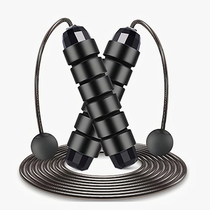 With Ball Bearings Adjustable Tangle-Free Speed Wire Jump Rope Workout with Foam Handles for Fitness Home Workouts and Slim Body